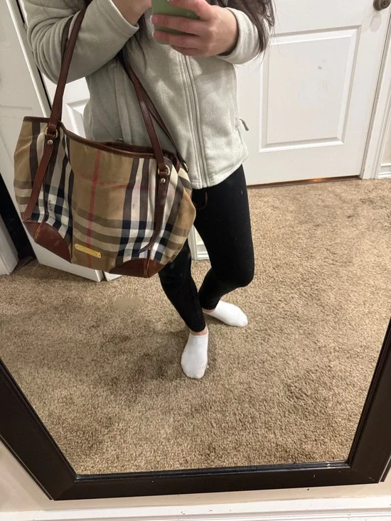 Burberry Check Shoulder Bag - Tan, Brown & Black - Picture 8 of 10